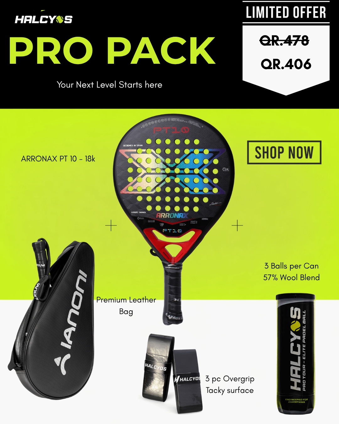 halcyos-pro-pack-arronax-pt10-18k-padel-racket-bundle-qatar
