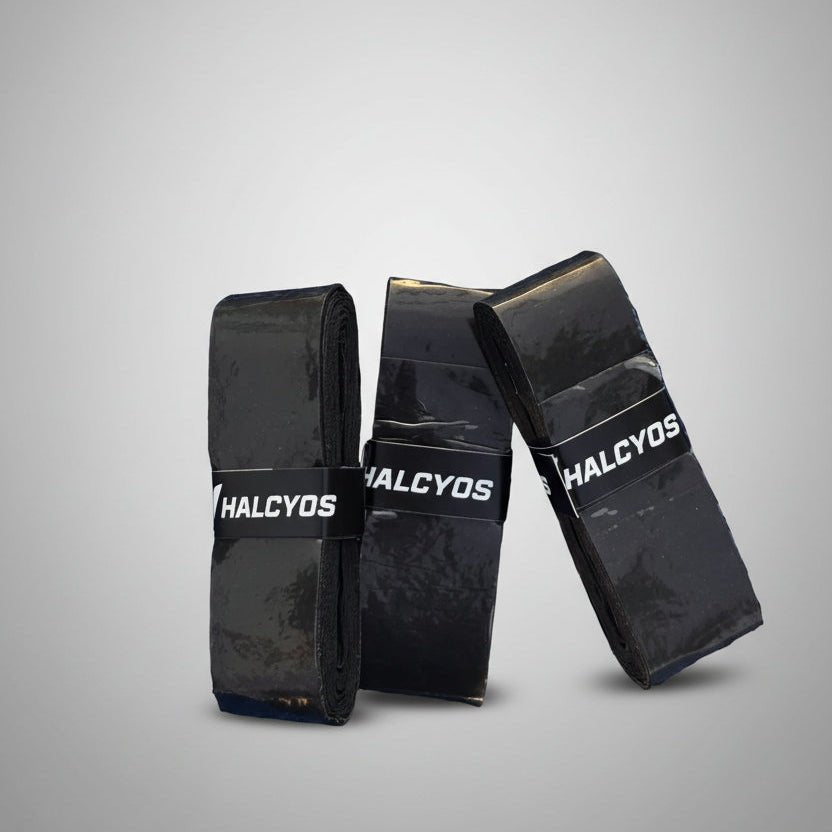 Halcyos padel overgrip pack of 3 black color