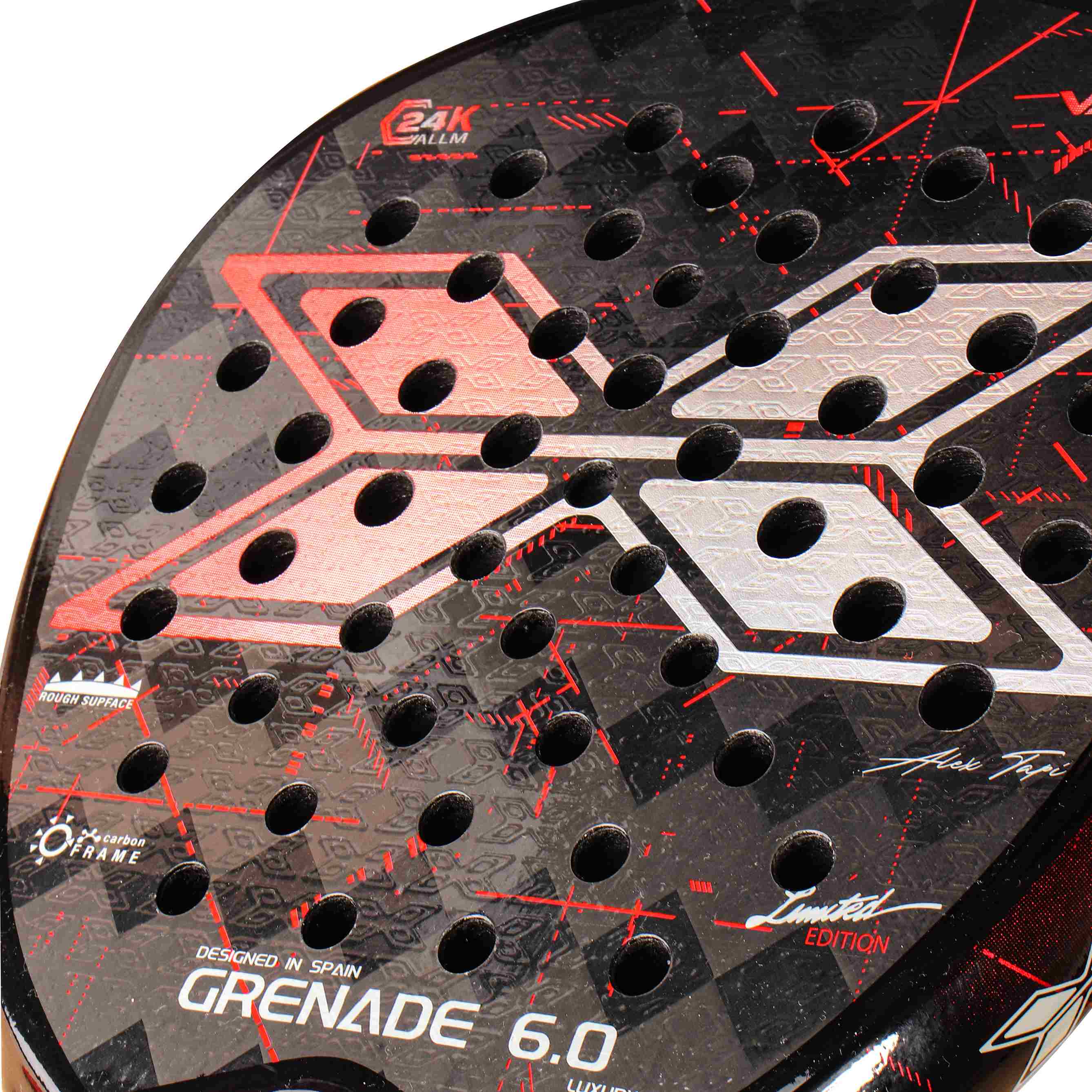 Arronax Grenade 6.0 padel racket with carbon fiber frame construction