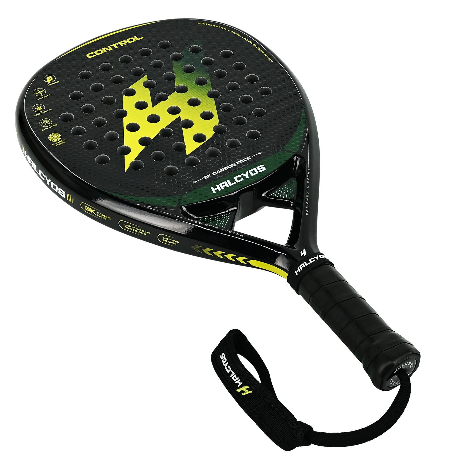Halcyos control padel racket back side design Qatar