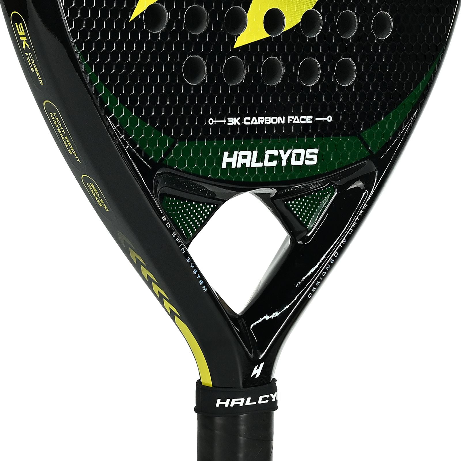 Halcyos control padel racket angled premium design Doha