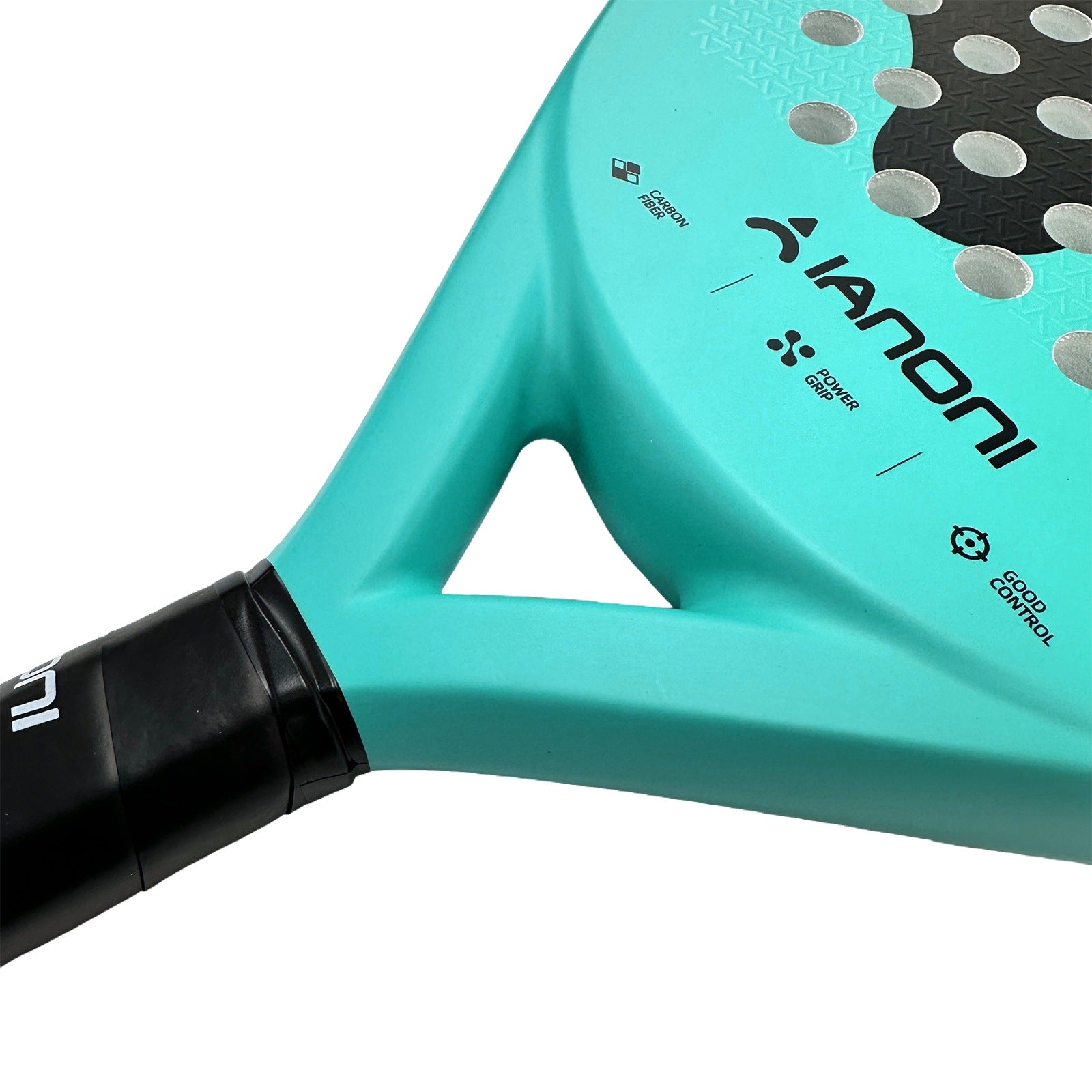 Close-up of carbon fiber surface on Halcyos padel racket premium durability in Doha Qatar