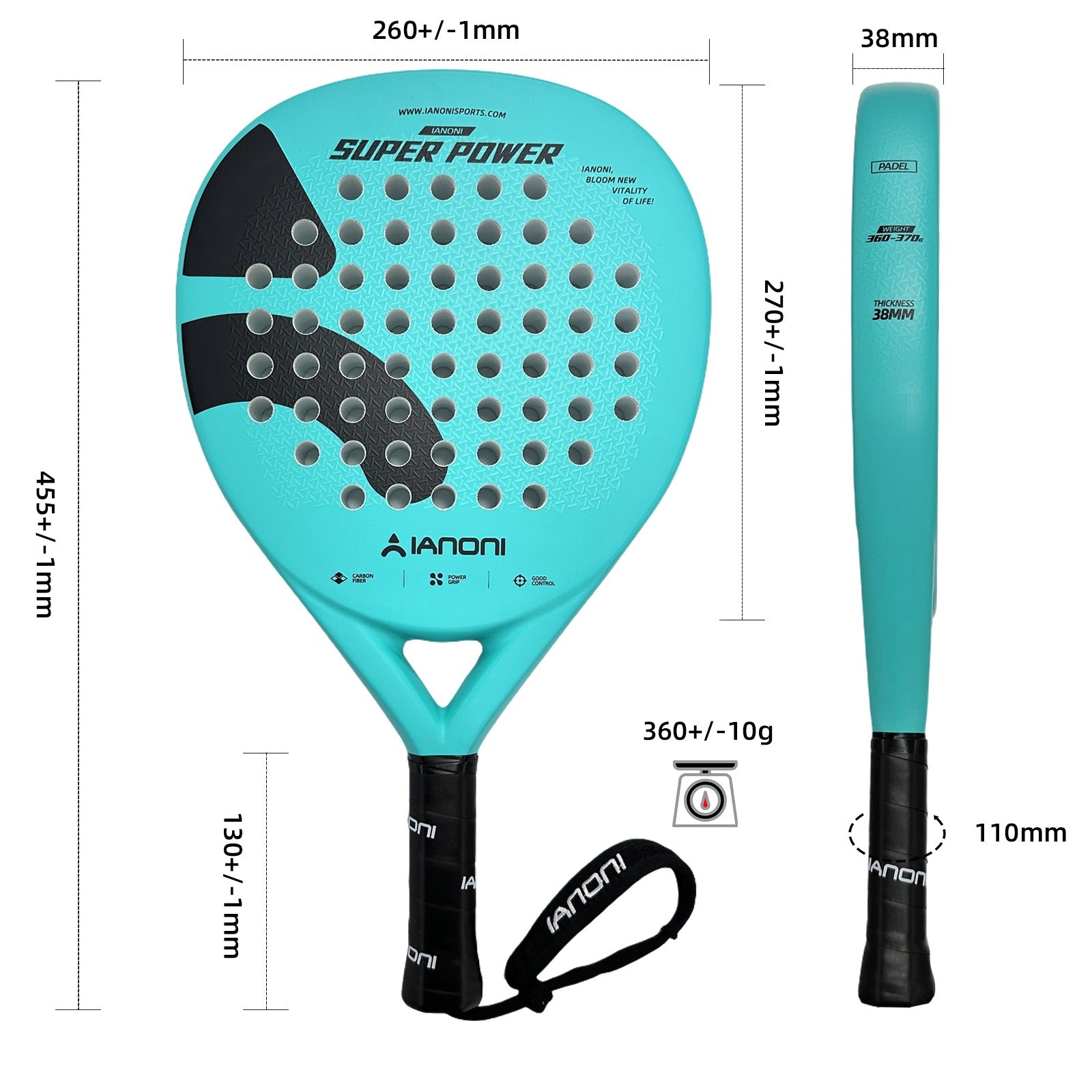 Halcyos full carbon padel racket used on court in Doha Qatar for training and matches