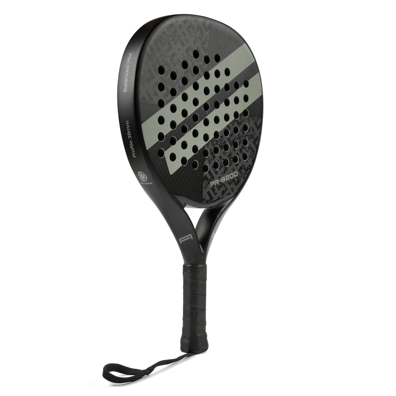 Medium balance teardrop Halcyos Carbon Pro padel racket for control