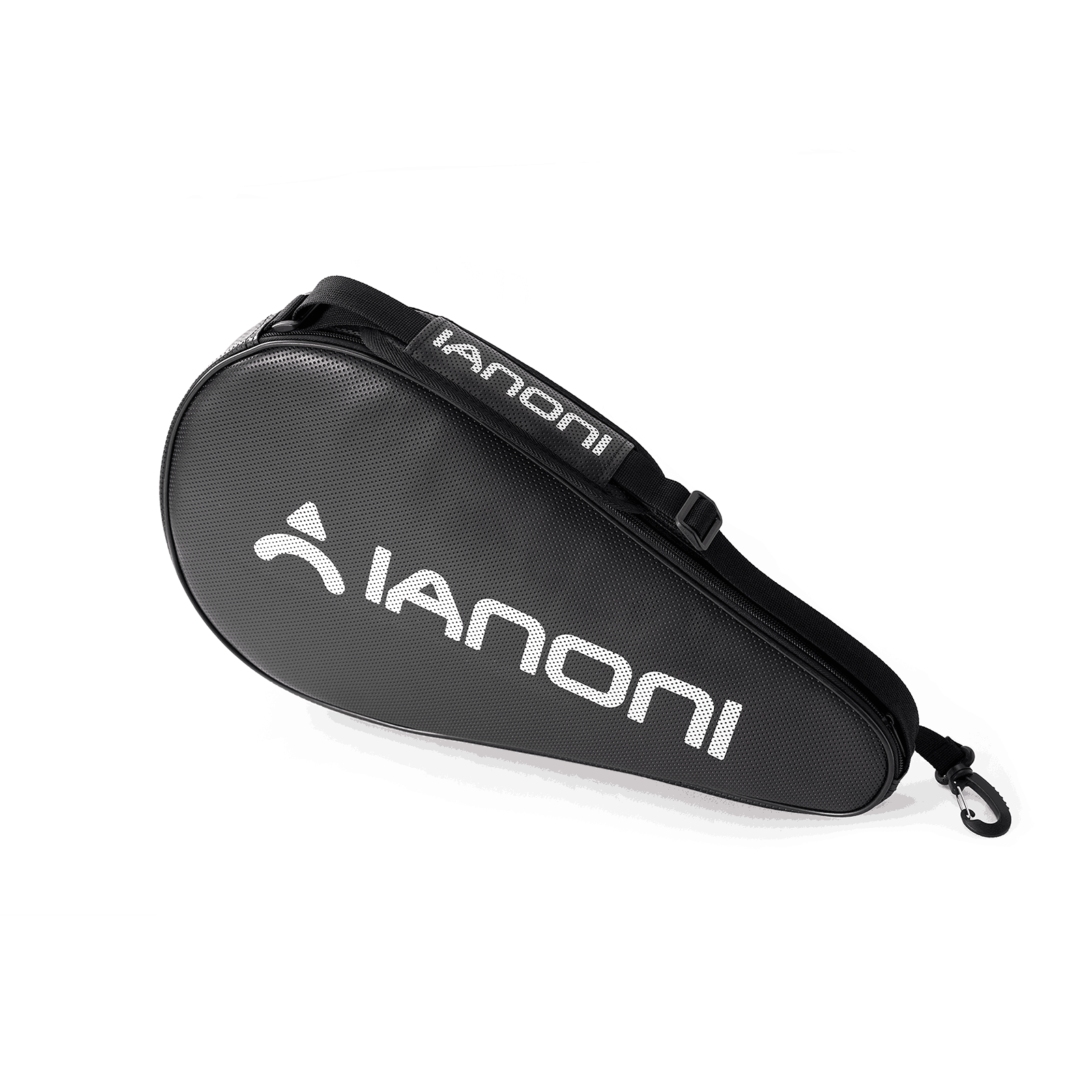 Side profile of Halcyos IANONI leather padel bag durable finish