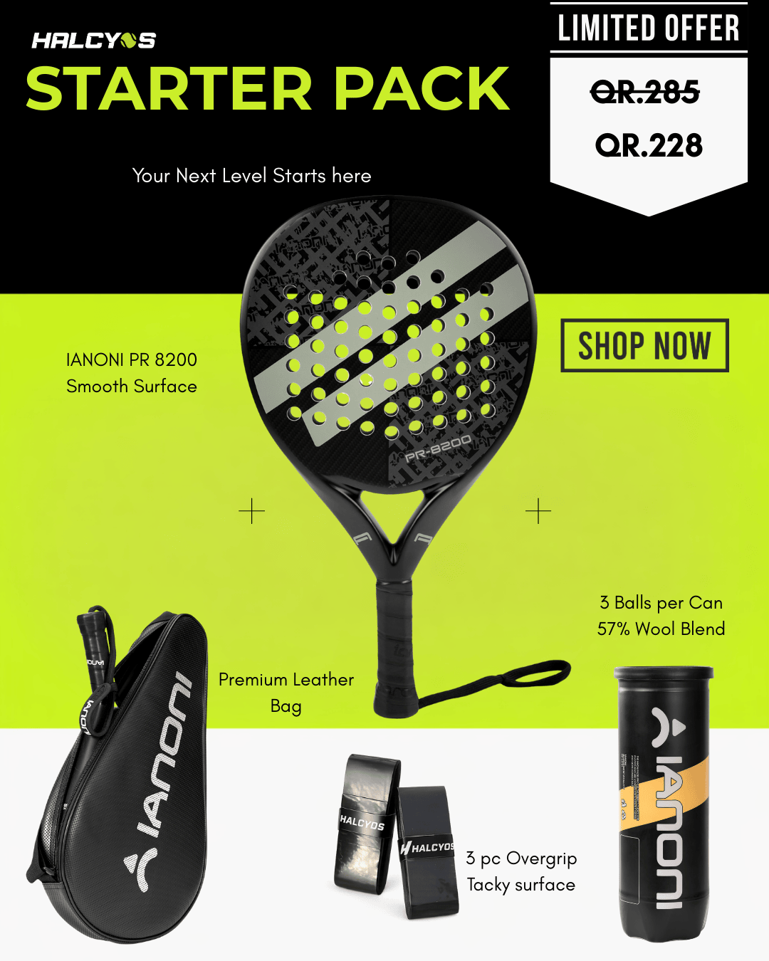 Halcyos Storm X power padel racket built for attacking players