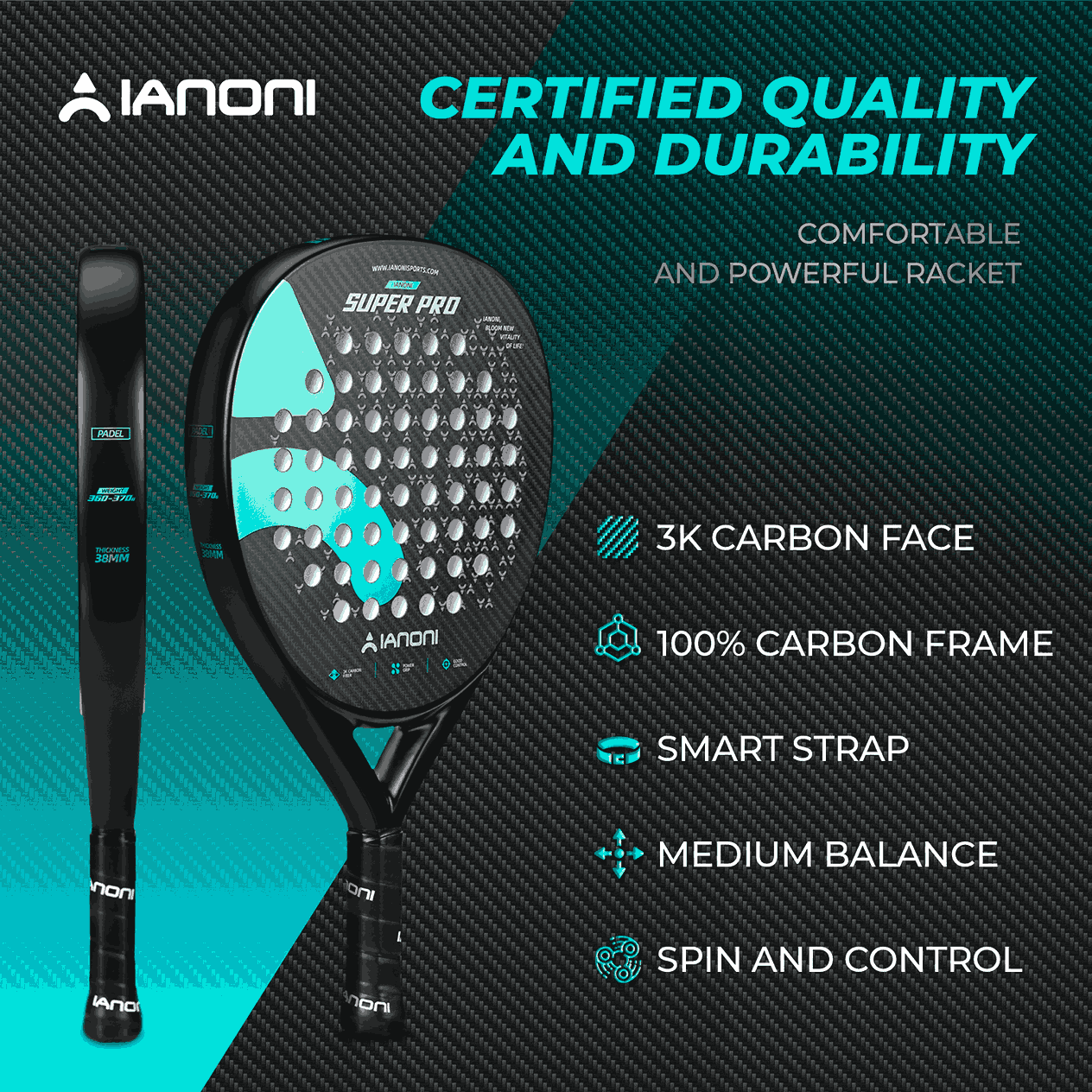 EVA foam core for control and comfort in IANONI Super Pro