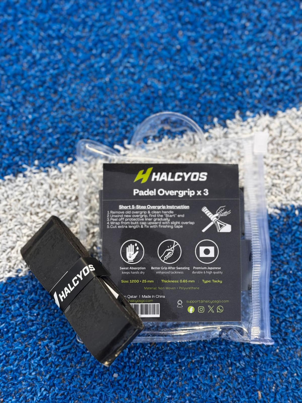 Premium padel overgrip by Halcyos GO
