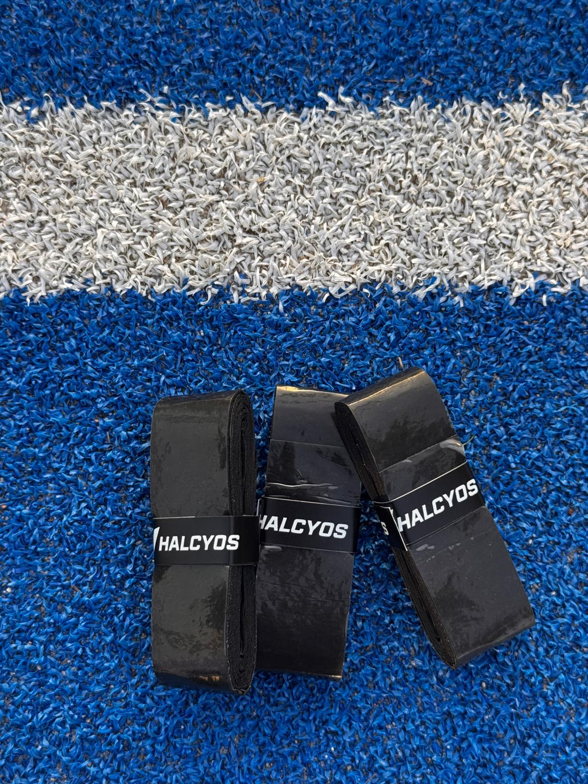 Halcyos padel overgrip pack of 3 black color