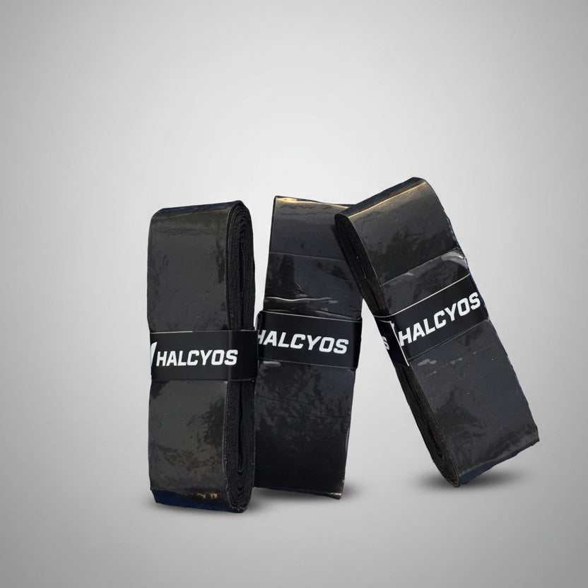 Halcyos padel overgrip pack of 3 black color