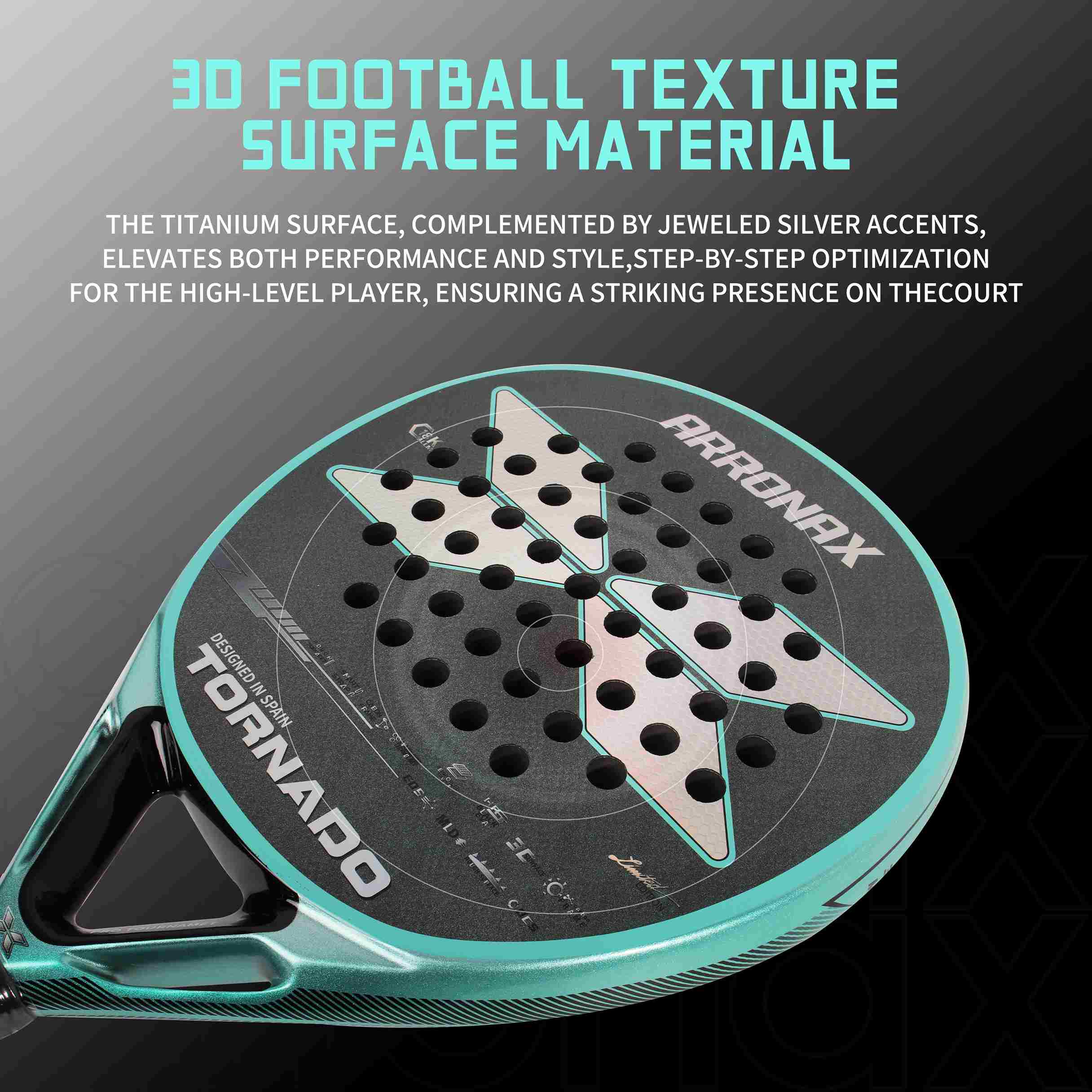 18K carbon padel racket built for intermediate and advanced players