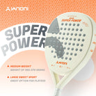 Lightweight carbon fiber padel racket with EVA memory core for control and comfort