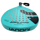 Side profile of Halcyos padel racket lightweight carbon fiber frame in Doha