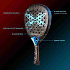 halcyos Grenade 6.0 padel racket with black EVA core for comfort and vibration control