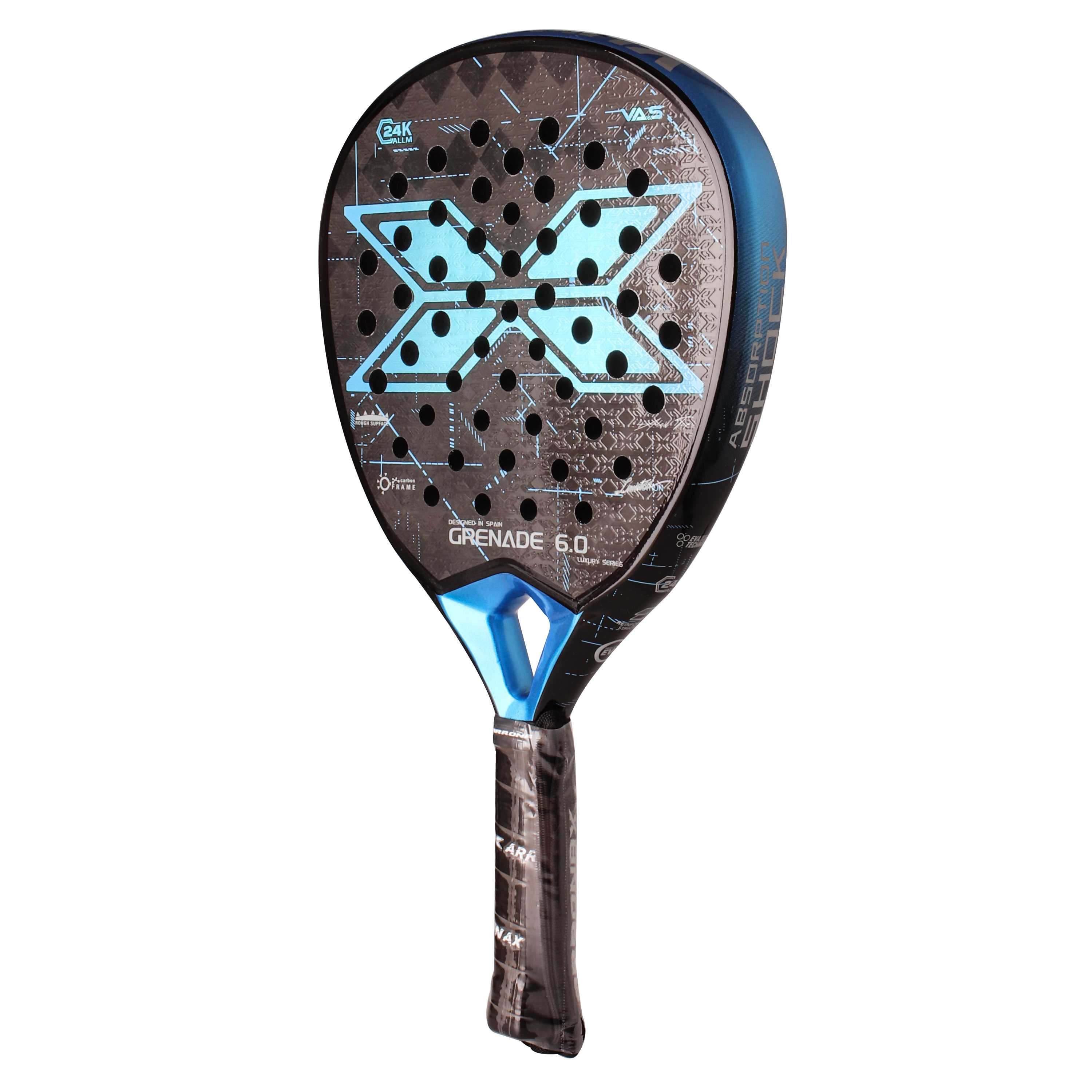 halcyos Grenade 6.0 round shape padel racket designed for control and stability