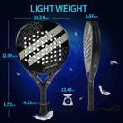 Teardrop shape 38mm profile of Halcyos IANONI Carbon Pro padel racket