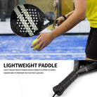 Back design of Halcyos IANONI Carbon Pro padel racket durable frame