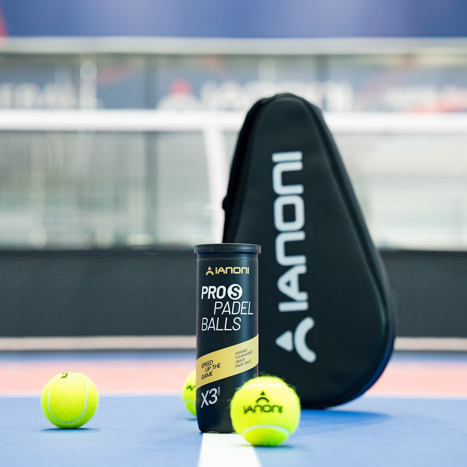 Premium bounce and spin from Halcyos IANONI pressurized padel balls