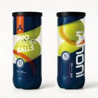 Set of three Halcyos IANONI Pro padel balls premium green wool blend in Doha Qatar