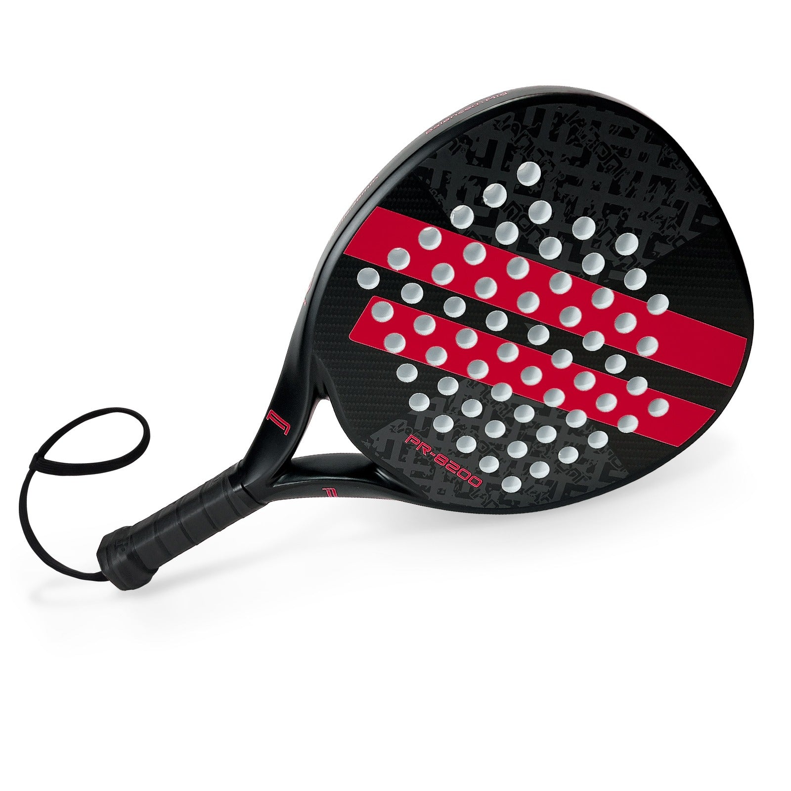 Front view of Halcyos IANONI Super Power black and blue padel racket Qatar