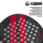 Back view of Halcyos IANONI Super Power 18K carbon fiber padel racket