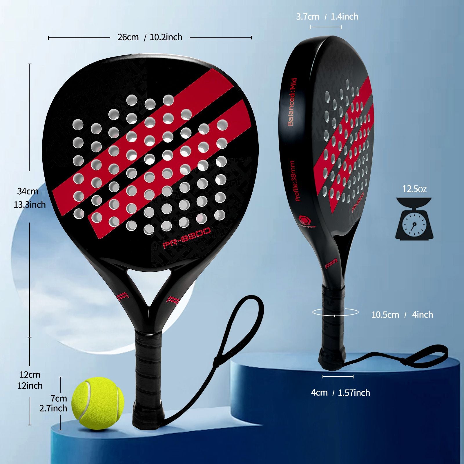 EVA foam core construction in Halcyos IANONI Super Power padel racket