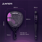Ergonomic anti-slip handle grip of Halcyos IANONI Super Pro padel racket