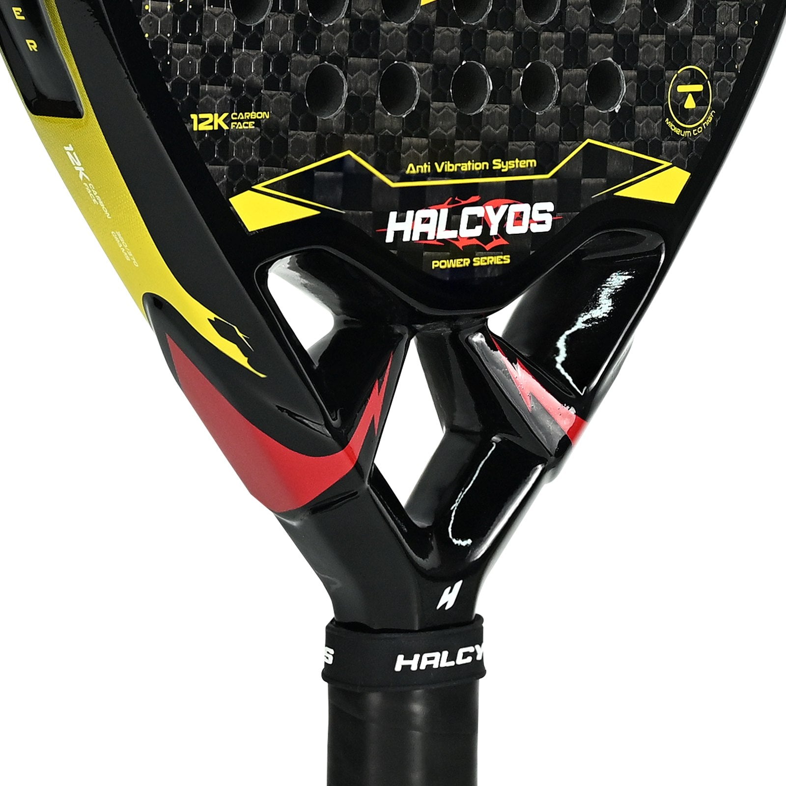 HALCYOS 12K carbon padel racket powerful design