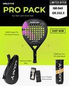 Carbon performance padel racket Halcyos Force Pro for aggressive players