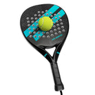 Red performance padel racket with medium balance and crisp strike feel