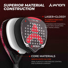 IANONI red Force Pro racket designed for explosive shots and comfort