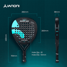 Lightweight padel racket weighing 360 grams for fast play
